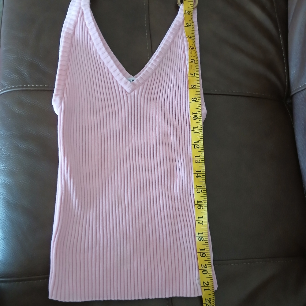 Chanel‎ Pink Rib-Knit Tank Top - Picture 13 of 13